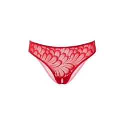 DARING Intimates String avec ouverture intime Crotch Hip Rouge